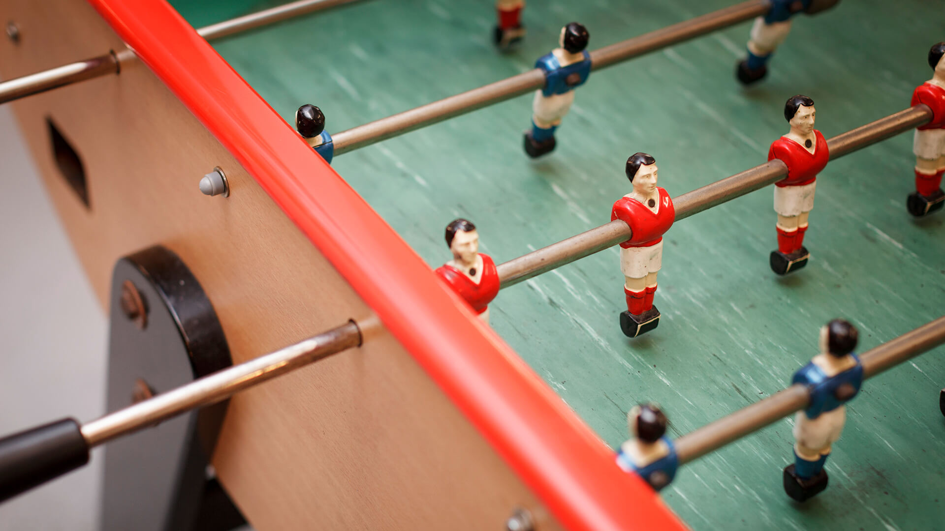 The 'Foosball' table for lunchtime recreation in the OneFiveSeven basement